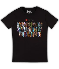 Прикольные футболки: Dota 2 коллаж на черной